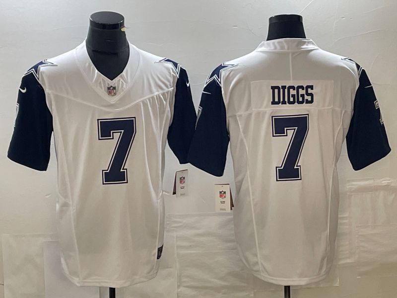 Men Dallas Cowboys #7 Diggs White Nike Vapor F.U.S.E. Limited NFL Jersey->philadelphia eagles->NFL Jersey